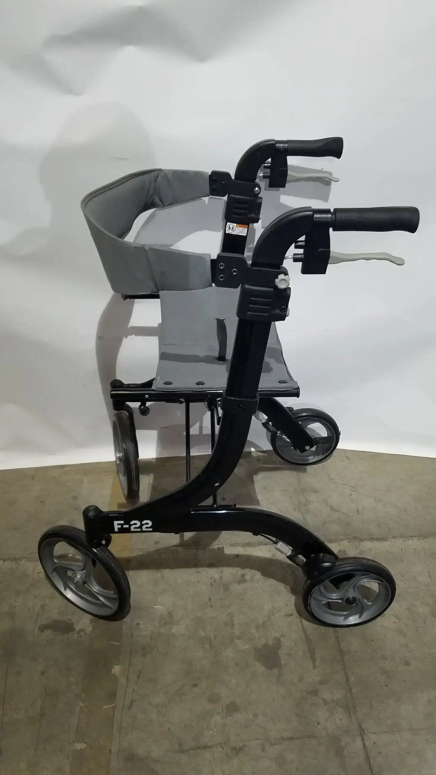 Drive Medical Nitro Euro Rollator Tall Folding Walker 10266BK-T GRAY Adult Seat