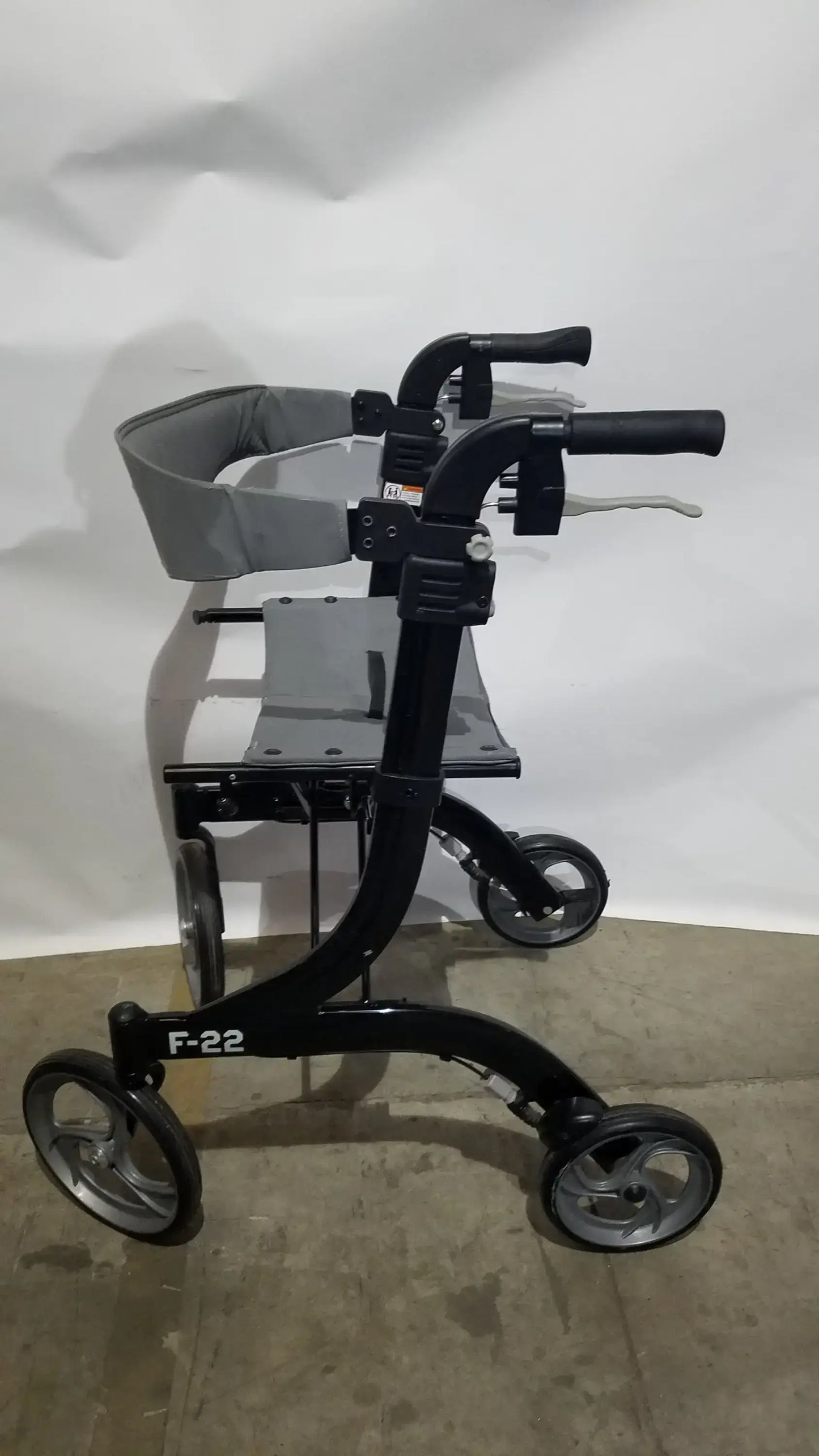 Drive Medical Nitro Euro Rollator Tall Folding Walker 10266BK-T GRAY Adult Seat