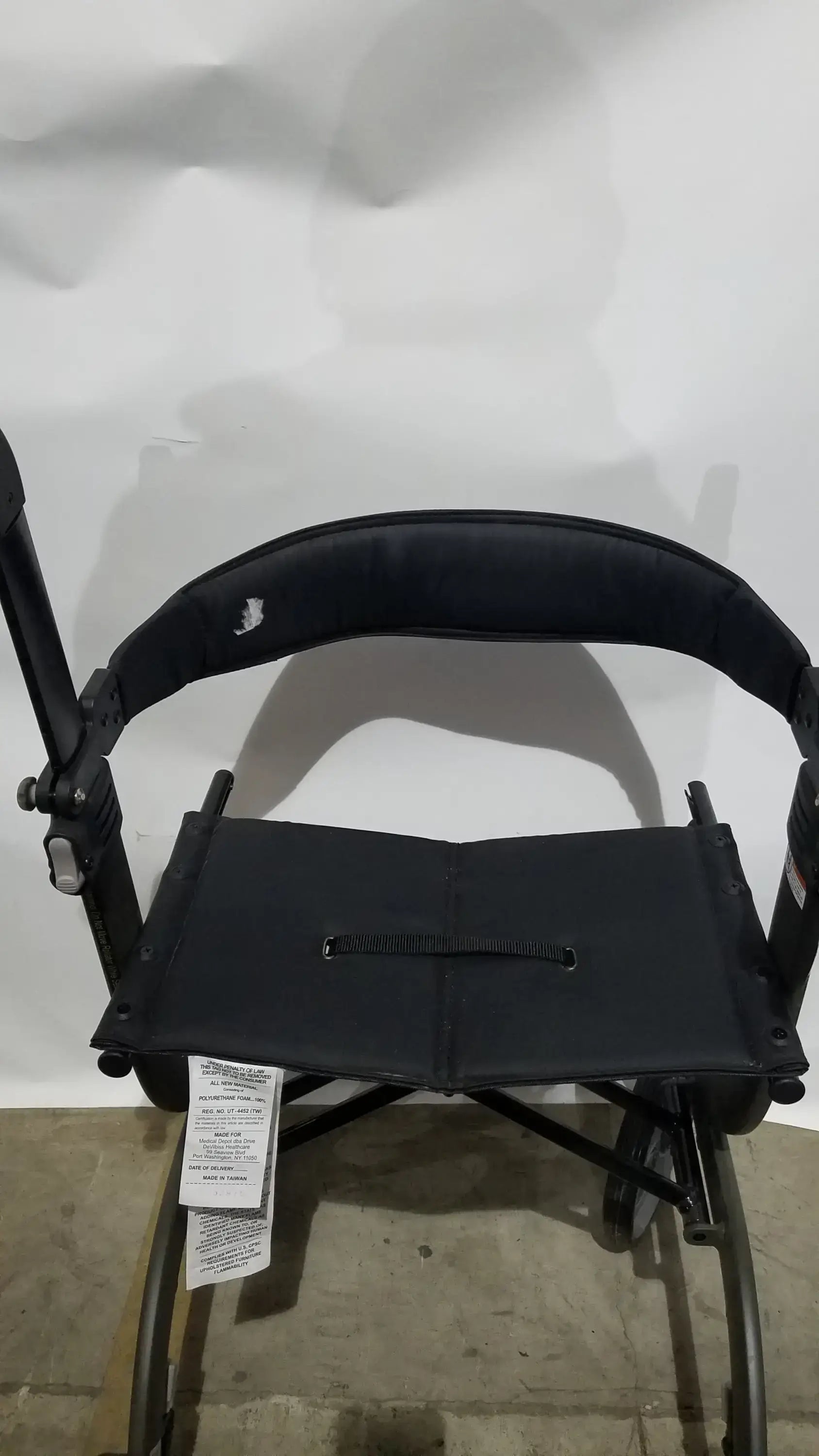 Drive Medical Nitro Folding Rollator Walker - Black Frame with Padded Seat
