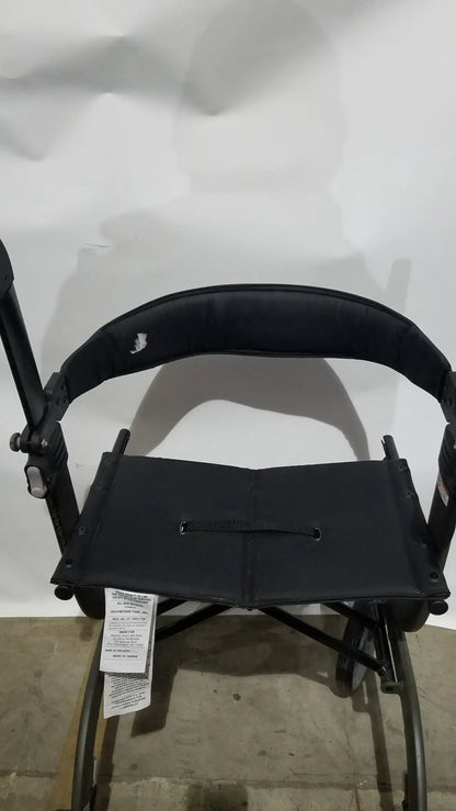Drive Medical Nitro Folding Rollator Walker - Black Frame with Padded Seat