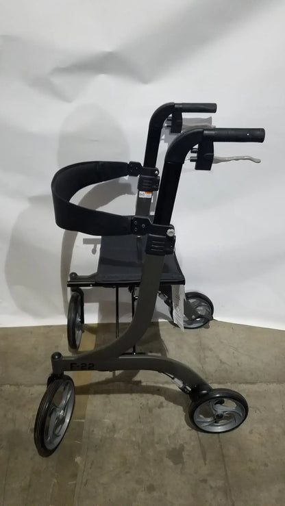 Drive Medical Nitro Folding Rollator Walker - Black Frame with Padded Seat