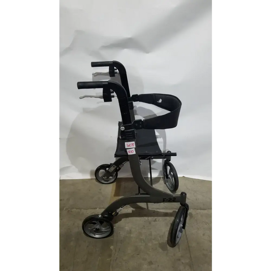 Drive Medical Nitro Folding Rollator Walker - Black Frame with Padded Seat