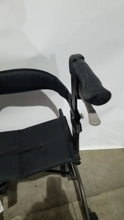 Drive Medical Nitro Folding Rollator Walker - Black Frame with Padded Seat