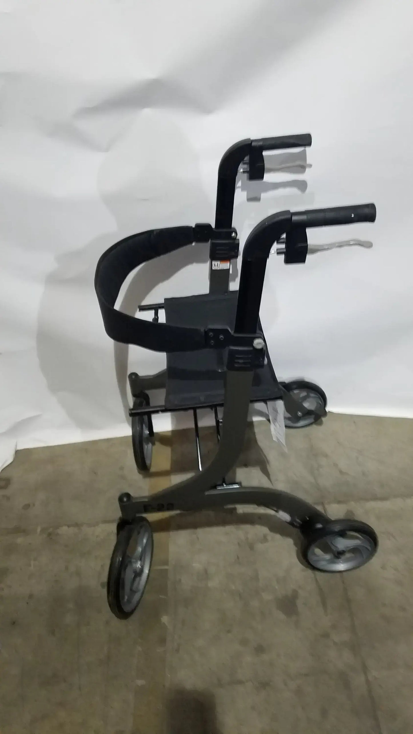 Drive Medical Nitro Folding Rollator Walker - Black Frame with Padded Seat