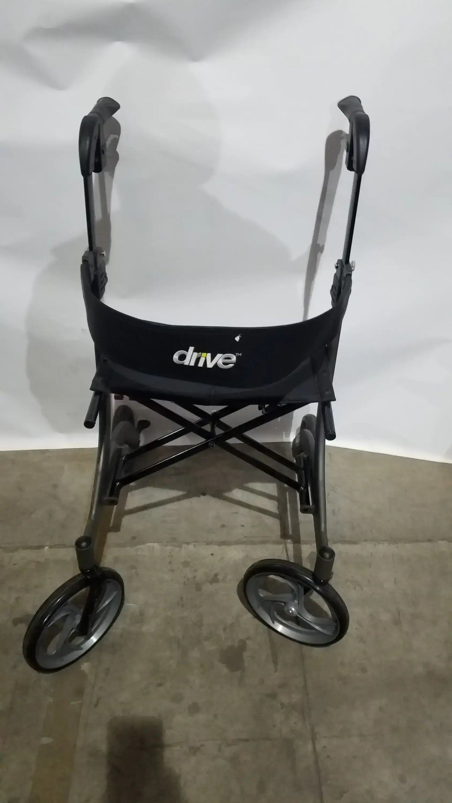 Drive Medical Nitro Folding Rollator Walker - Black Frame with Padded Seat