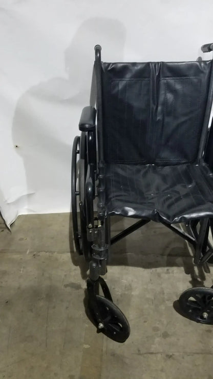 Drive Medical Silver Sport 2 Folding Wheelchair Lightweight Black Cushion Seat