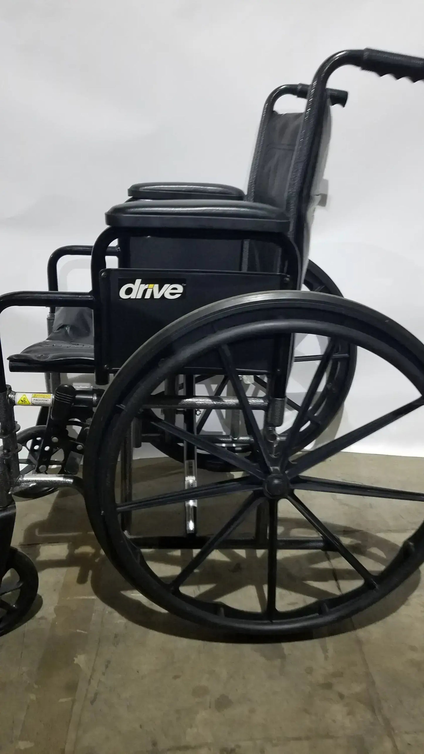 Drive Medical Silver Sport 2 Folding Wheelchair Lightweight Black Cushion Seat