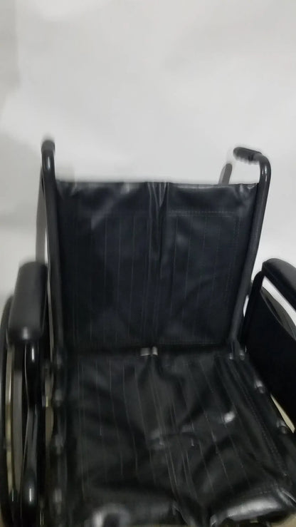 Drive Medical Silver Sport 2 Folding Wheelchair Lightweight Black Cushion Seat