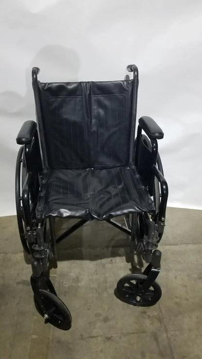 Drive Medical Silver Sport 2 Folding Wheelchair Lightweight Black Cushion Seat