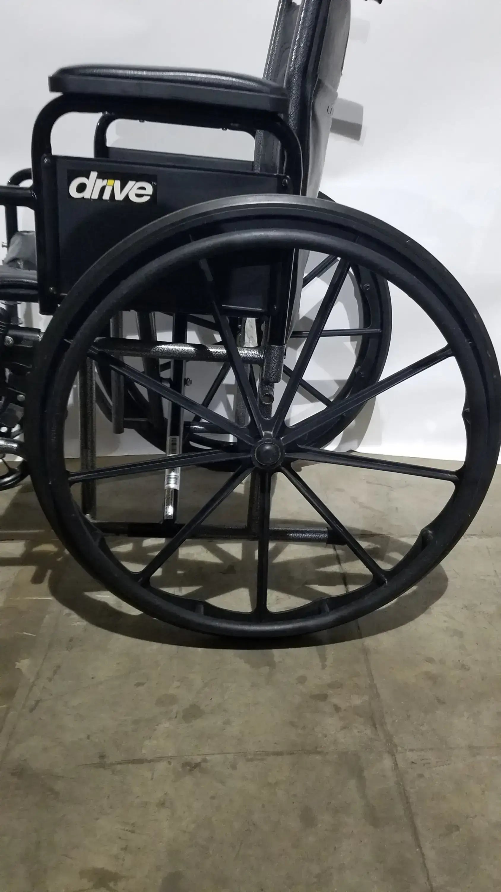 Drive Medical Silver Sport 2 Folding Wheelchair Lightweight Black Cushion Seat