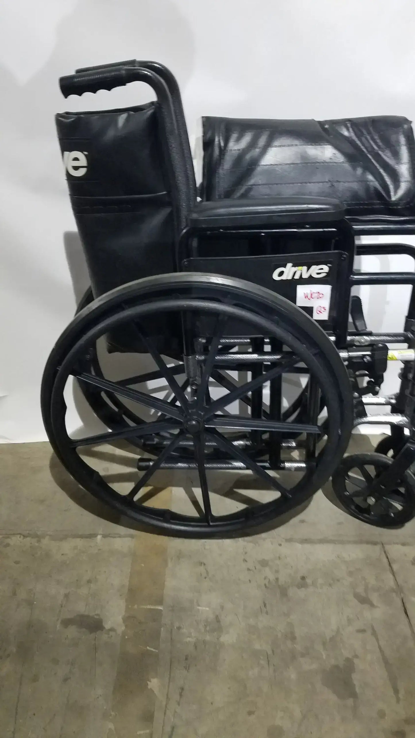 Drive Medical Silver Sport 2 Folding Wheelchair Lightweight Black Cushion Seat