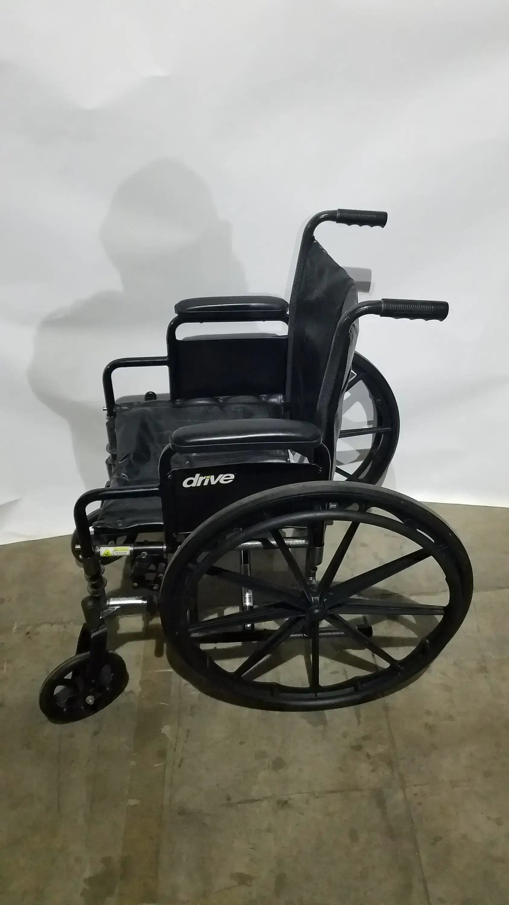 Drive Medical Silver Sport 2 Folding Wheelchair Lightweight Black Cushion Seat