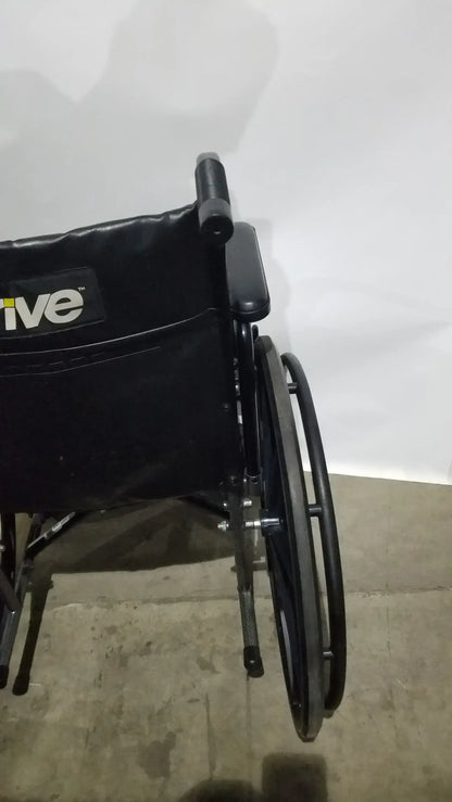 Drive Medical Silver Sport 2 Folding Wheelchair Lightweight Black Cushion Seat