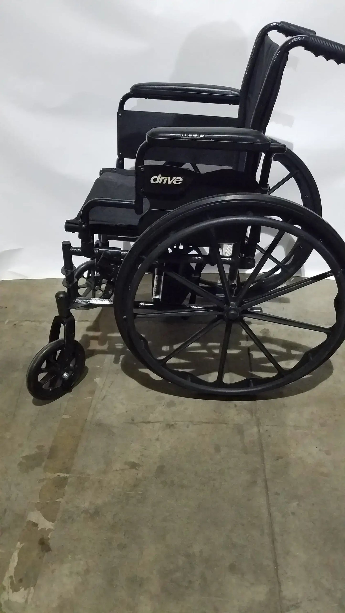 Drive Medical Silver Sport 2 Folding Wheelchair Lightweight Black Seat
