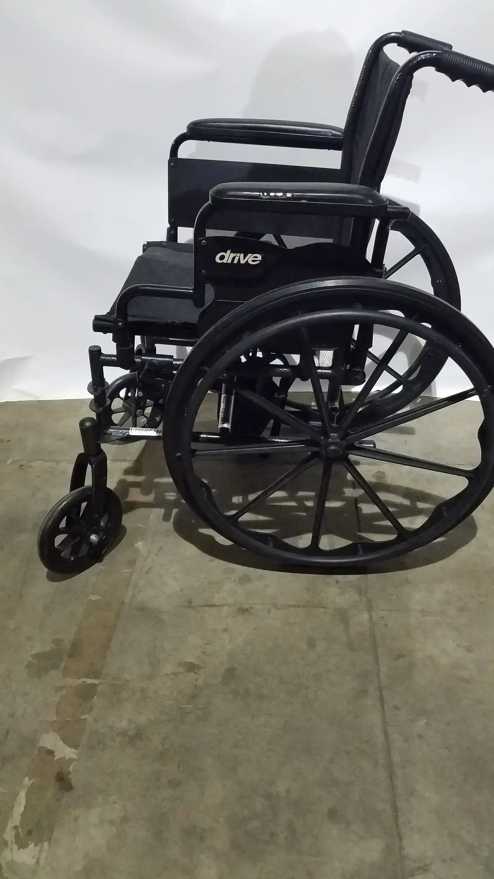Drive Medical Silver Sport 2 Folding Wheelchair Lightweight Black Seat
