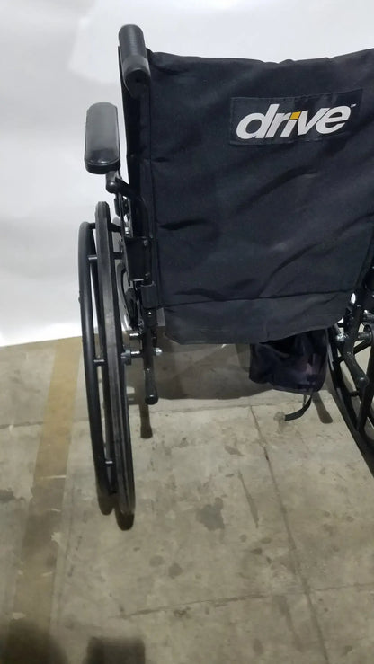 Drive Medical Silver Sport 2 Folding Wheelchair Lightweight Black Seat
