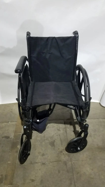 Drive Medical Silver Sport 2 Folding Wheelchair Lightweight Black Seat