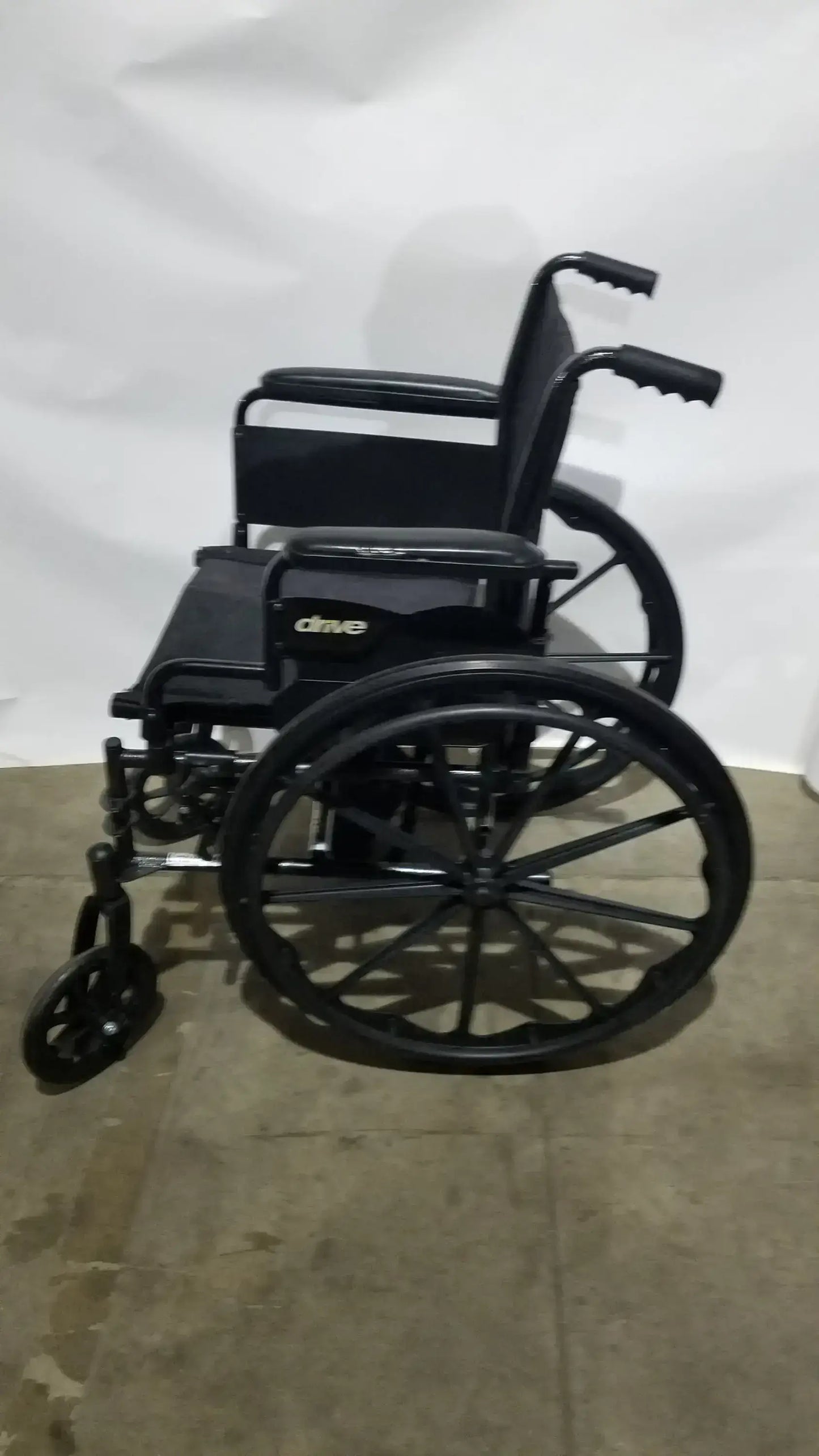 Drive Medical Silver Sport 2 Folding Wheelchair Lightweight Black Seat