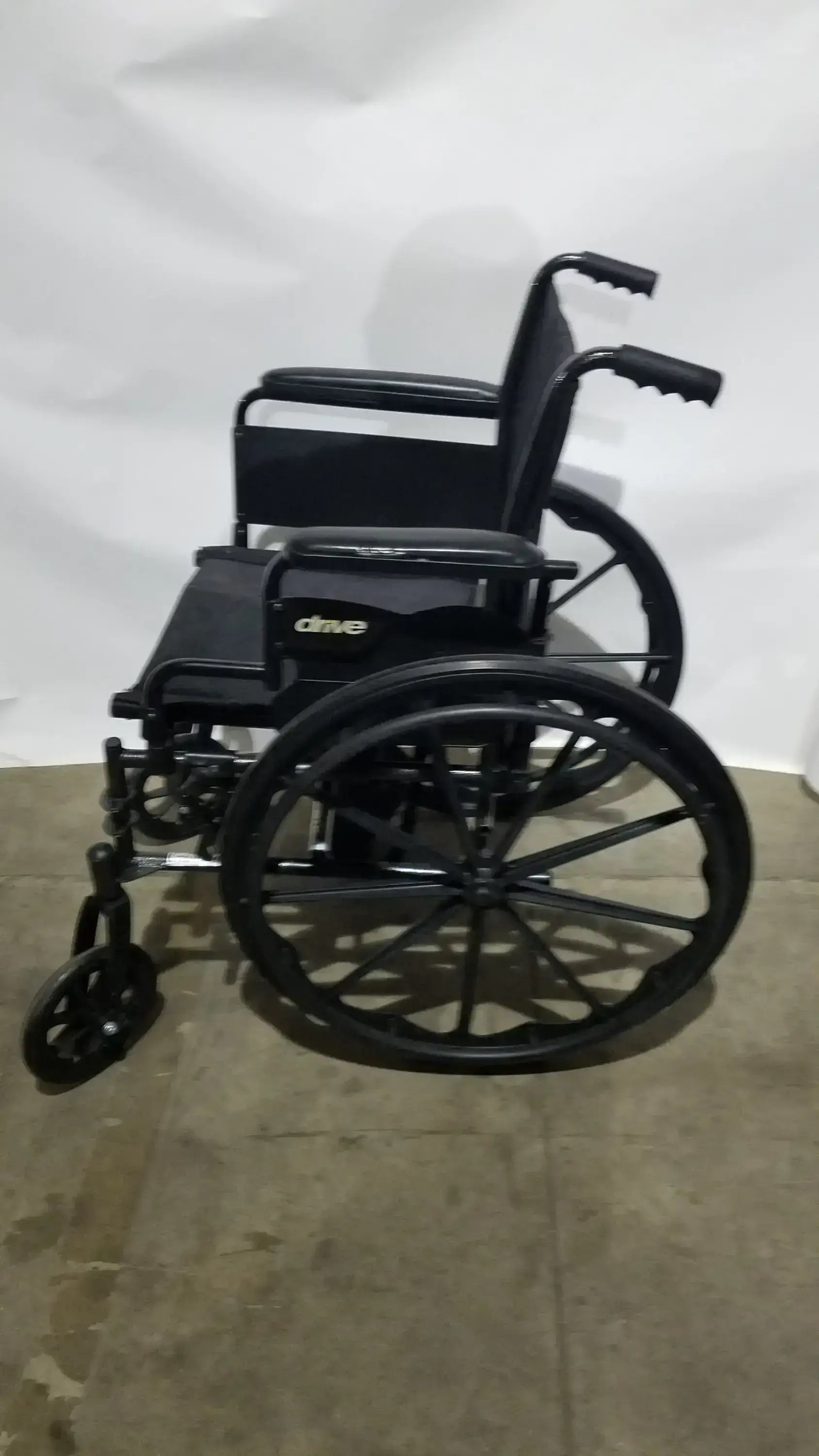 Drive Medical Silver Sport 2 Folding Wheelchair Lightweight Black Seat