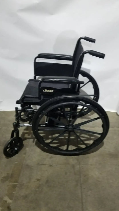 Drive Medical Silver Sport 2 Folding Wheelchair Lightweight Black Seat