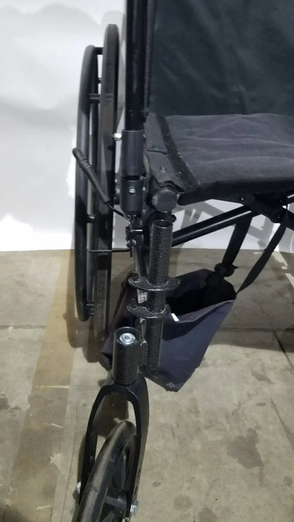 Drive Medical Silver Sport 2 Folding Wheelchair Lightweight Black Seat
