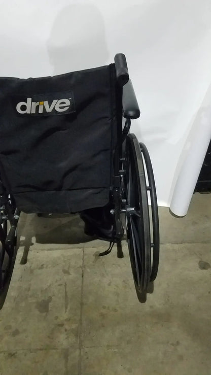 Drive Medical Silver Sport 2 Folding Wheelchair Lightweight Black Seat