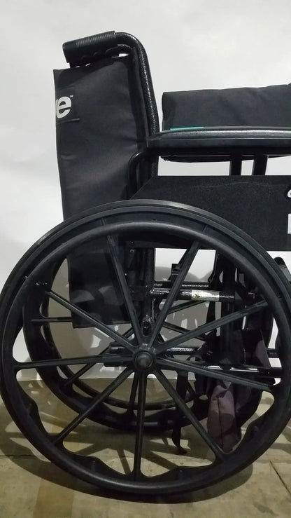 Drive Medical Silver Sport 2 Folding Wheelchair Lightweight Black Seat