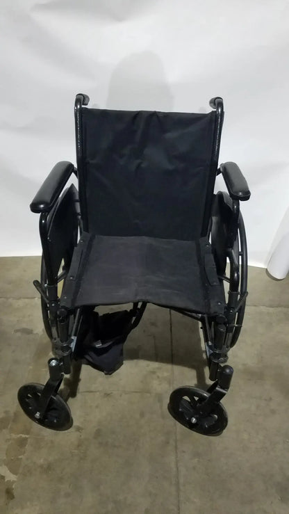 Drive Medical Silver Sport 2 Folding Wheelchair Lightweight Black Seat