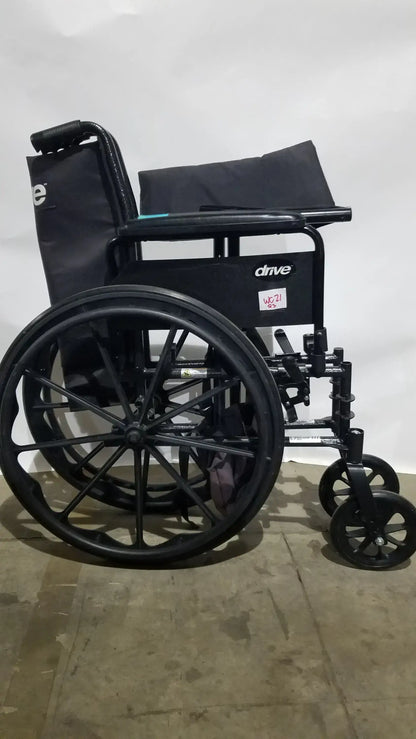 Drive Medical Silver Sport 2 Folding Wheelchair Lightweight Black Seat