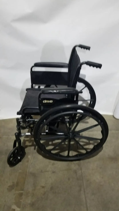 Drive Medical Silver Sport 2 Folding Wheelchair Lightweight Black Seat