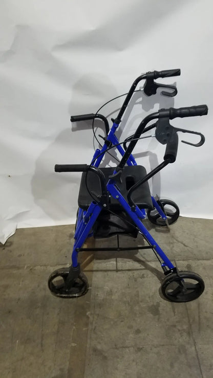Drive Medical Steel Folding Rollator Walker with Seat