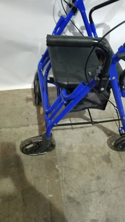 Drive Medical Steel Folding Rollator Walker with Seat
