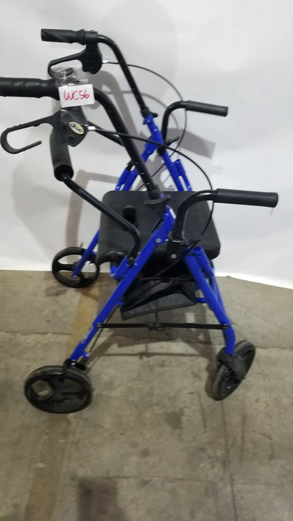 Drive Medical Steel Folding Rollator Walker with Seat