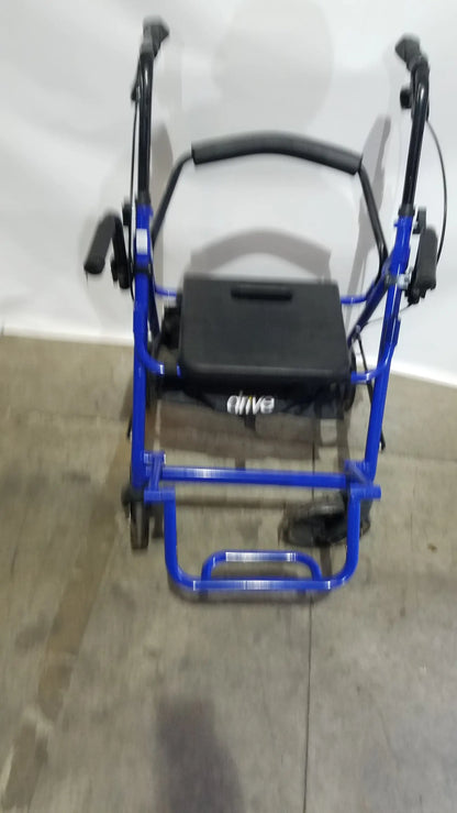 Drive Medical Steel Folding Rollator Walker with Seat