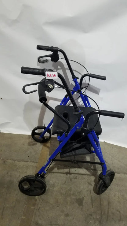 Drive Medical Steel Folding Rollator Walker with Seat