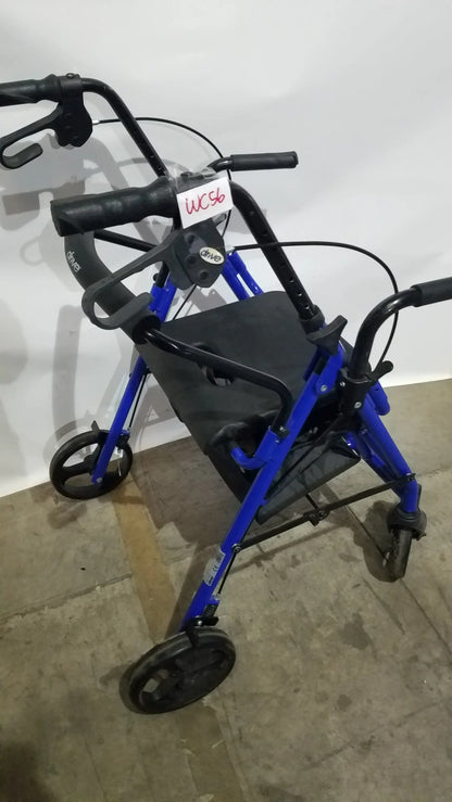 Drive Medical Steel Folding Rollator Walker with Seat