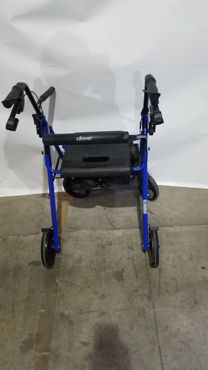 Drive Medical Steel Folding Rollator Walker with Seat