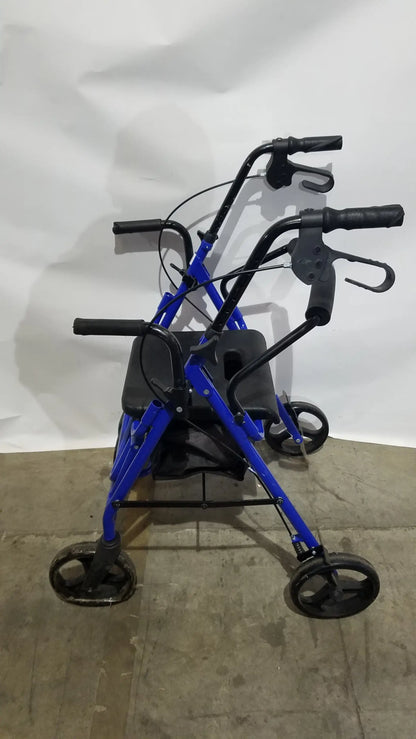 Drive Medical Steel Folding Rollator Walker with Seat