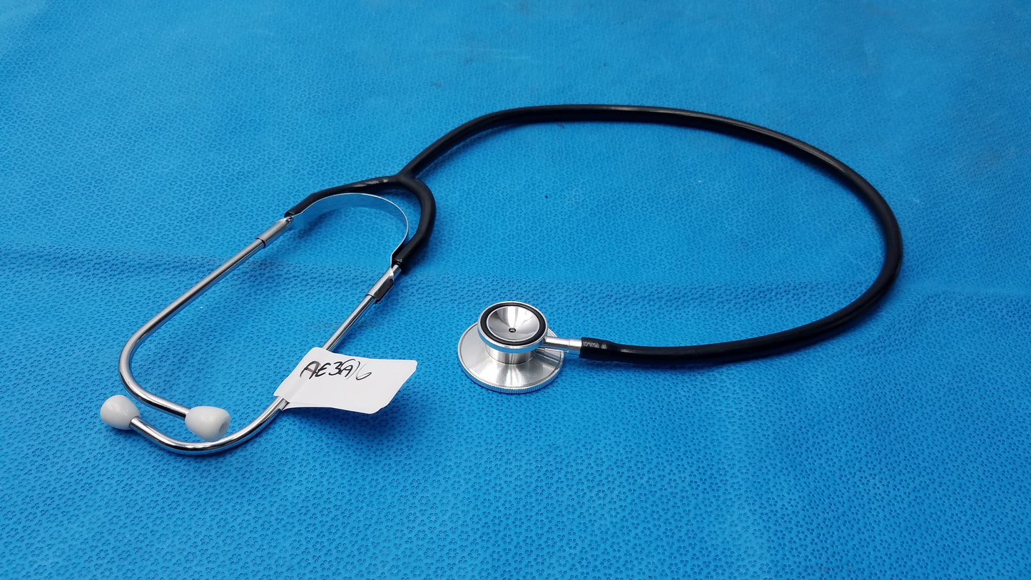 Dual Head Stethoscope Black Professional Acoustic 2-Sided Chestpiece