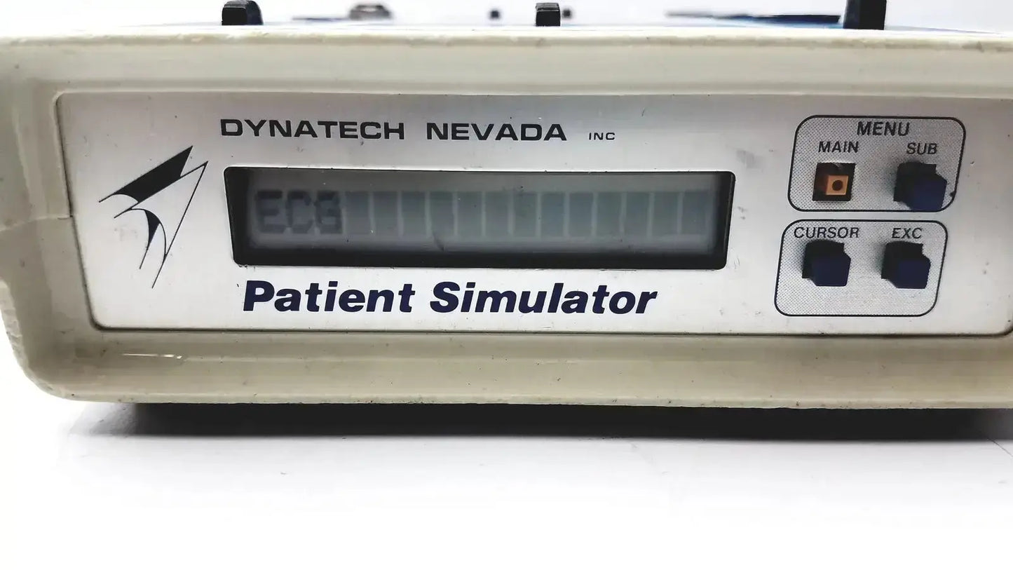 Beige plastic dynatech nevada 215a portable lightweight respiratory patient simulator for medical training use