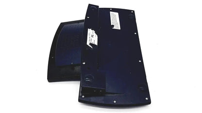 Black plastic playstation 3 console with curved design and visible screws shown with dynavox dynawrite speech processor laptop