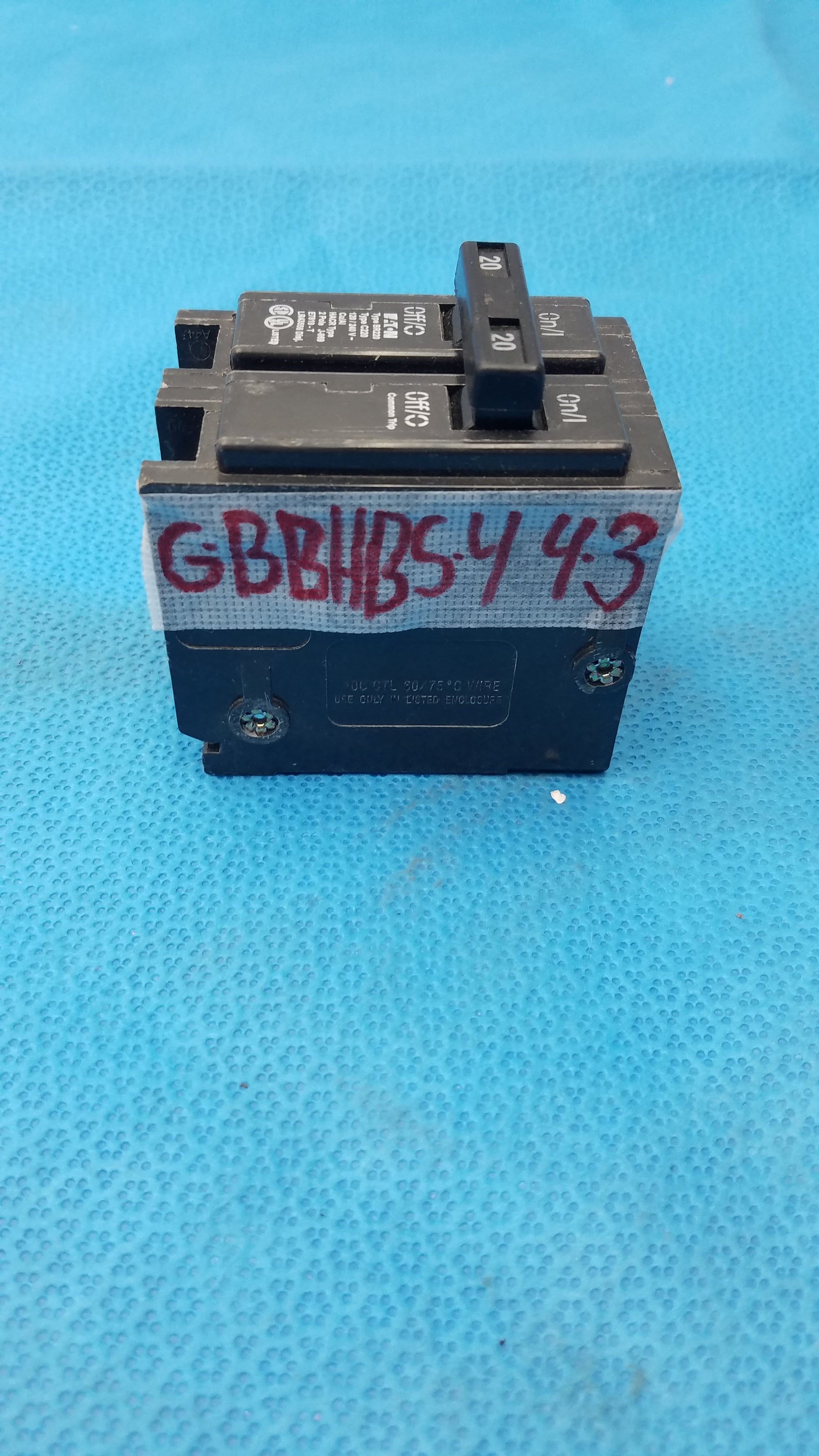 Eaton BR220 2-Pole Type BR 20 Amp Circuit Breaker