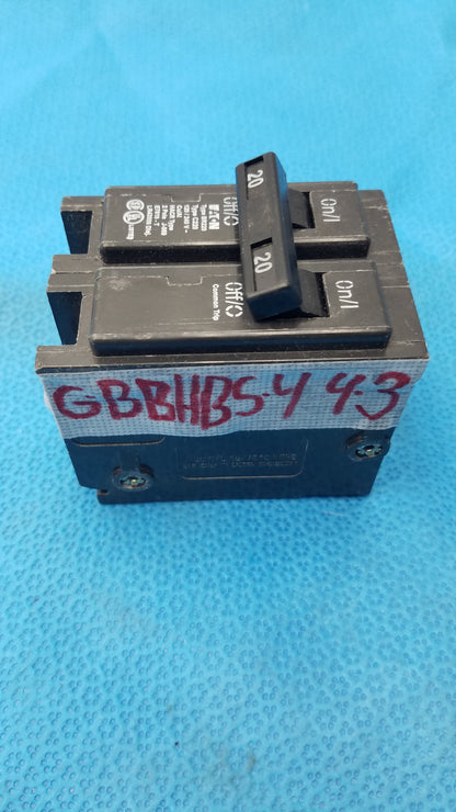 Eaton BR220 2-Pole Type BR 20 Amp Circuit Breaker