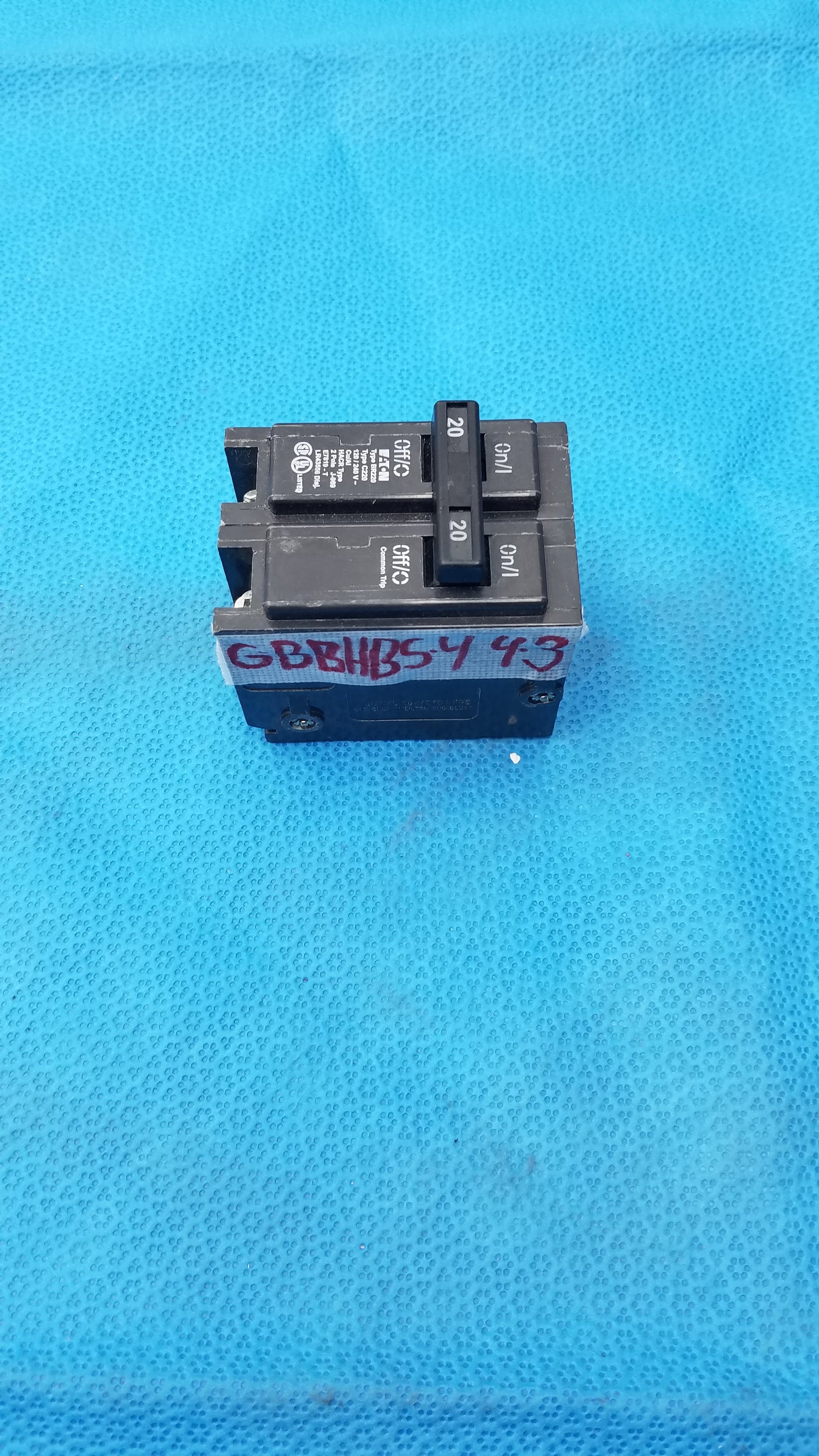 Eaton BR220 2-Pole Type BR 20 Amp Circuit Breaker