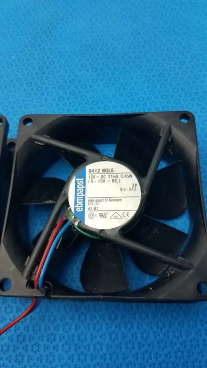 EBM Papst 8412 NGLLE 12V DC 37mA 0.45W Cooling Fan 80mm x 25mm