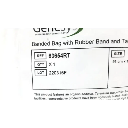 Ecolab Genesy 63654RT Banded Bag With Rubber Band and Tape