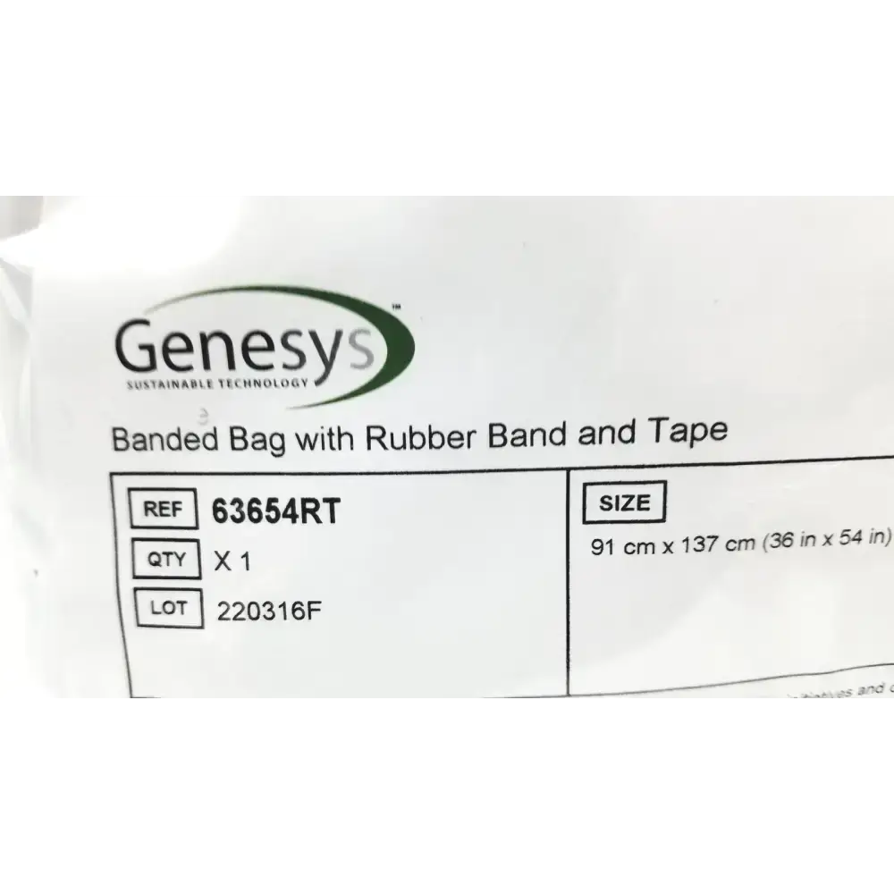 Ecolab Genesy 63654RT Banded Bag With Rubber Band and Tape