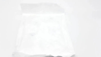A translucent white plastic warmer drape exp bag with sealed top and crumpled texture for ecolab ors-300