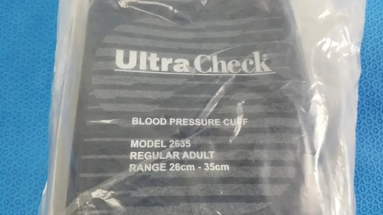 Black and gray striped ultracheck blood pressure cuff model 2635 for edan vital signs monitor and signs monitor use