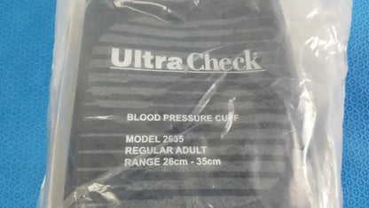 Black and gray striped ultracheck blood pressure cuff model 2635 for edan vital signs monitor and signs monitor use